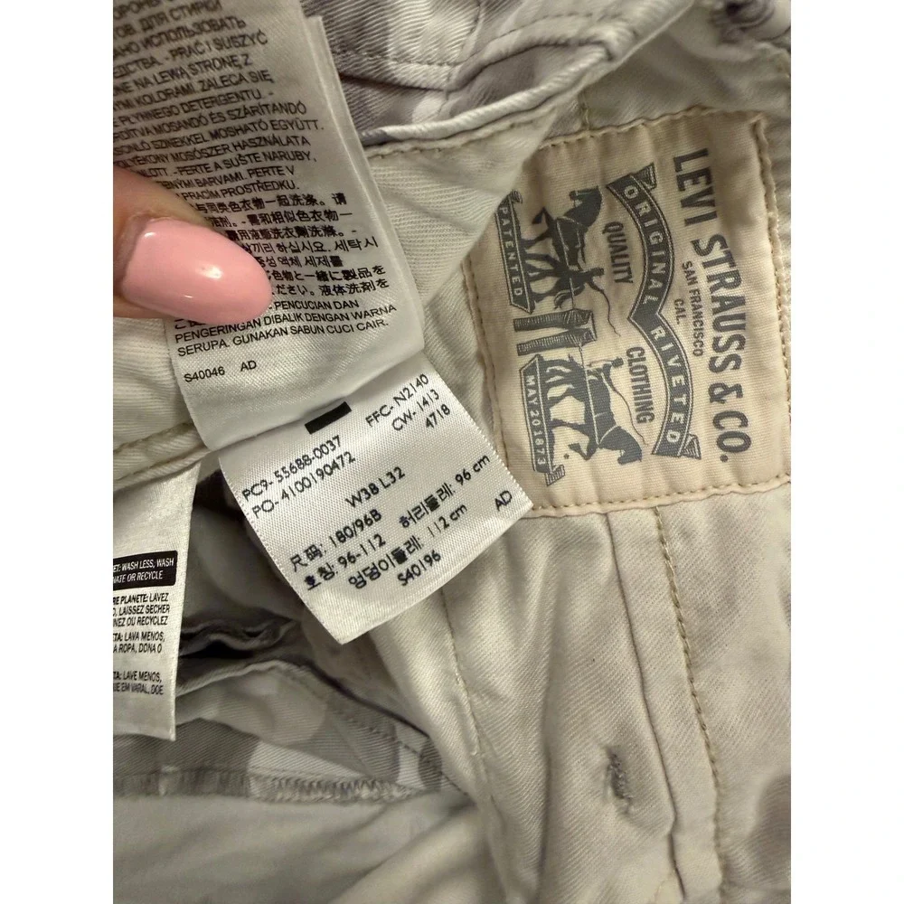 Levi Strauss Camo Pants‎ Mens W38 L32 Grey White Black Straight Leg Twill
